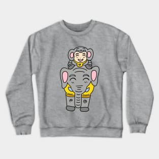 Fun elephant kid costume Crewneck Sweatshirt